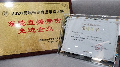 mgm金狮会贵宾线路荣获“东莞直播带货先进企业”奖项